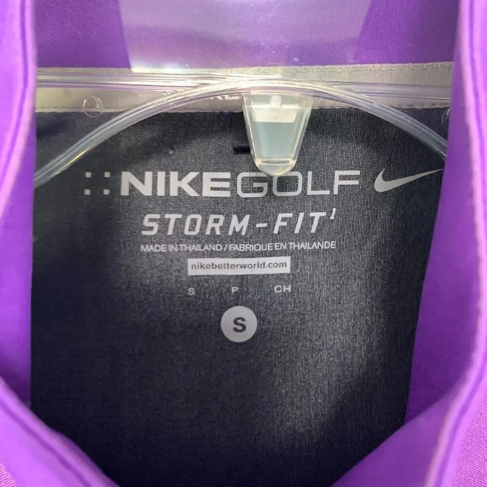 Nike Golf Women's Full Zip Storm-Fit Short Sleeve Top Purple Size Small NWOT